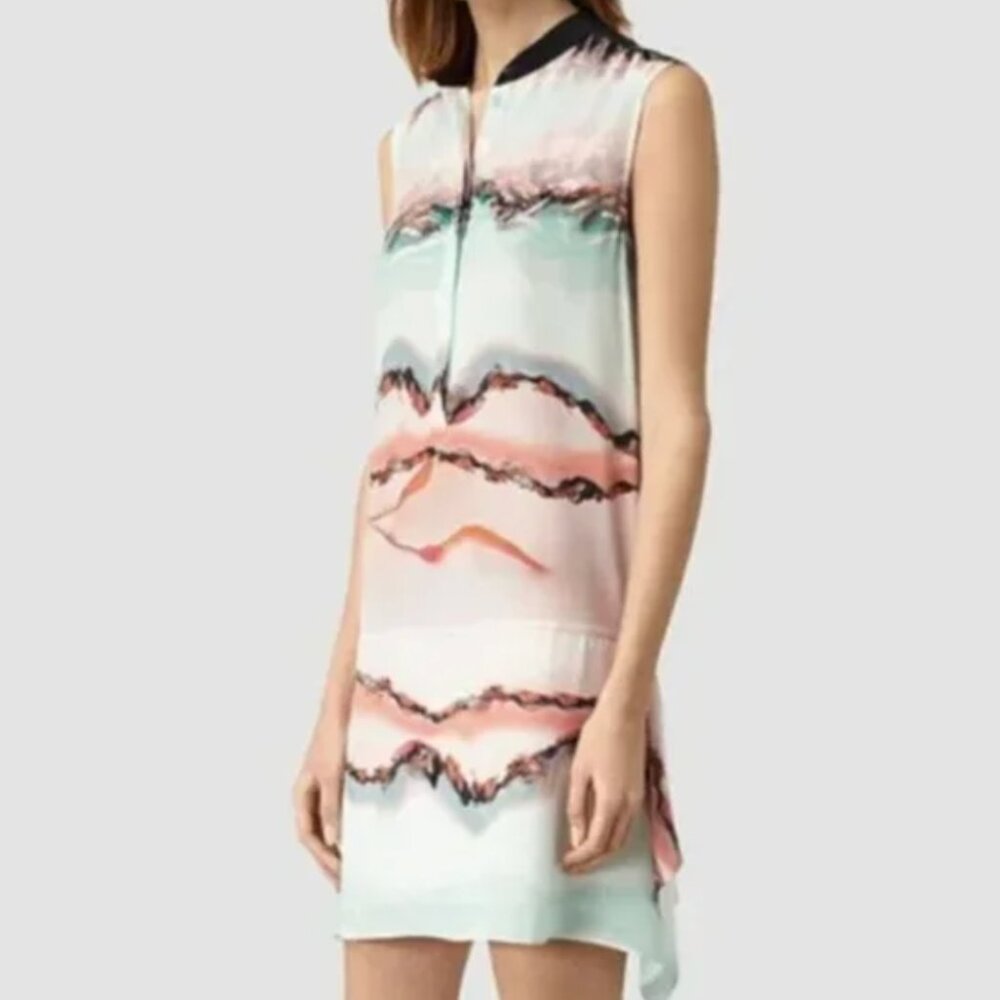 AllSaints Isha Crystal Silk Dress - Picture 5 of 5